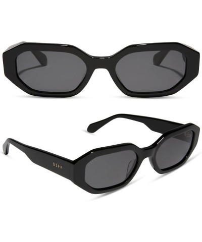 Allegra Designer Angular Sunglasses for Women UV400 Protection Black + Grey $36.00 Octagonal