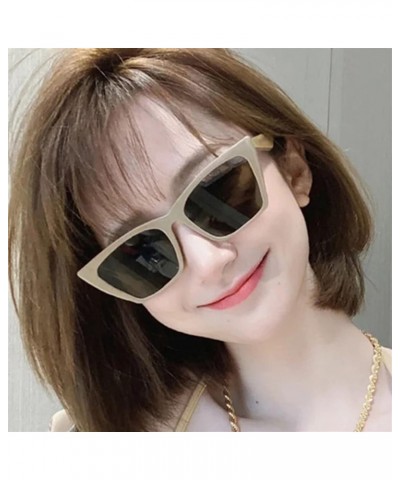 Fashion Cat Eye Large Frame Sunglasses Retro Outdoor Party Decorative Sunglasses (Color : F, Size : 1) 1A $18.86 Designer