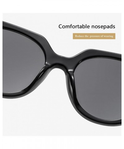 Large Frame Round Frame Men's And Women's Sunglasses Retro Outdoor Vacation UV400 Sunglasses Gift B $14.87 Designer