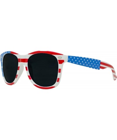 Sunglasses Womens Men Polarized Classic Retro Trendy USA Bachelorette Solid Plain Party Unisex Usa Flag $10.00 Oval