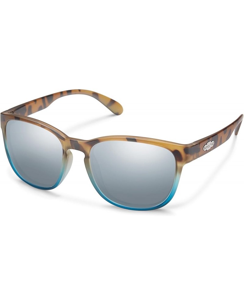 Loveseat Lifestyle Sunglasses Matte Tortoise Blue Fade/Polarized Silver Mirror $23.11 Round