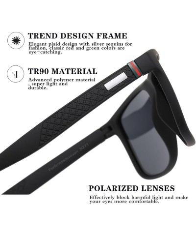 Polarized sunglasses for men/women light frame HD pilot lenses Golf/driving/fishing/travel Eyewear 【parallel Bars】black $11.9...