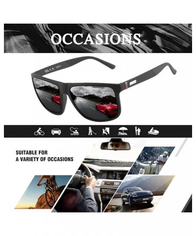 Polarized sunglasses for men/women light frame HD pilot lenses Golf/driving/fishing/travel Eyewear 【parallel Bars】black $11.9...