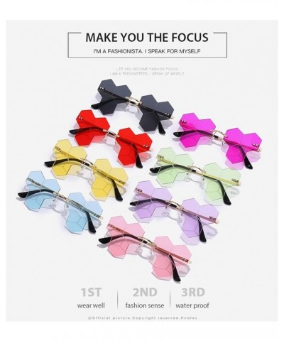 Hip-hop Frameless Weird Fashion Sunglasses for Men and Women (Color : G, Size : Medium) Medium D $15.77 Designer