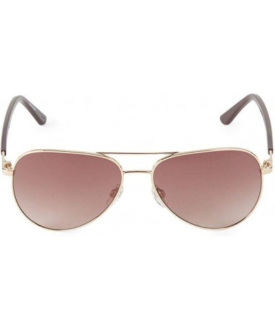 Karl Lagerfeld 57MM Goldtone Borde Aviator Womens Sunglasses, Style KL292S/Color Gold, Logo Arm Bars & Karl Lagerfeld Embosse...