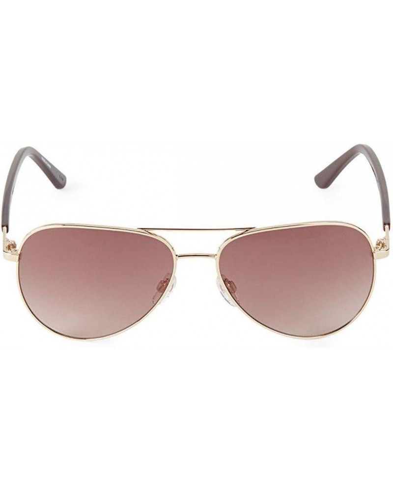 Karl Lagerfeld 57MM Goldtone Borde Aviator Womens Sunglasses, Style KL292S/Color Gold, Logo Arm Bars & Karl Lagerfeld Embosse...