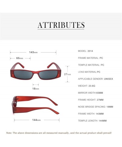 Small Frame Fashion Box Men and Women Sunglasses Vacation Beach Decorative Sunglasses (Color : G, Size : 1) 1 C $17.88 Designer