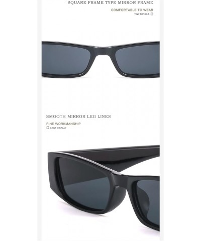 Small Frame Fashion Box Men and Women Sunglasses Vacation Beach Decorative Sunglasses (Color : G, Size : 1) 1 C $17.88 Designer