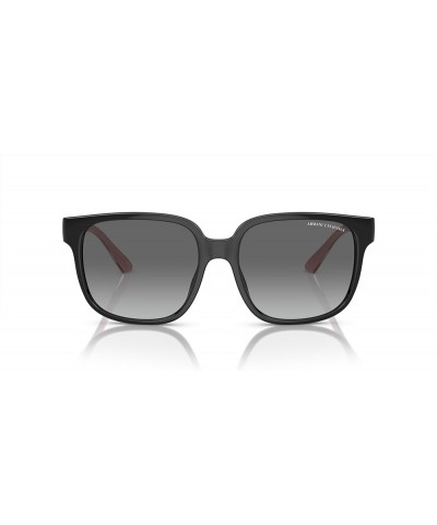 Women's Ax4136su Universal Fit Square Sunglasses Shiny Black/Gradient Grey $43.02 Square