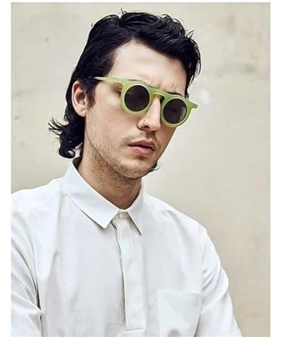 Retro Round Frame Men and Women Simple Hip-hop Sunglasses Vacation Beach Party Sunglasses Gift (Color : J, Size : 1) 1 E $9.2...