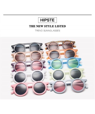 Retro Round Frame Men and Women Simple Hip-hop Sunglasses Vacation Beach Party Sunglasses Gift (Color : J, Size : 1) 1 E $9.2...