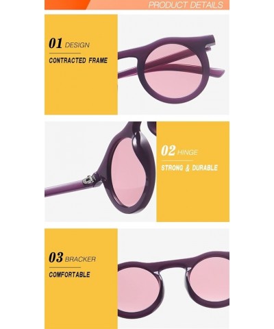 Retro Round Frame Men and Women Simple Hip-hop Sunglasses Vacation Beach Party Sunglasses Gift (Color : J, Size : 1) 1 E $9.2...