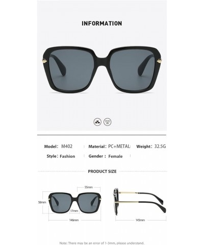 Fashion Square Woman Outdoor Sunglasses Vacation Photo Decorative Trendy UV400 Sunglasses Gift E $17.35 Square