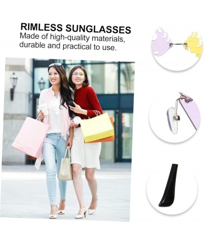 2 Pcs Sunglasses Costume Glasses Vintage Accessories Plastic Shot Glasses Adulting Gifts Weird Purple，yellowx2pcs $10.41 Rimless