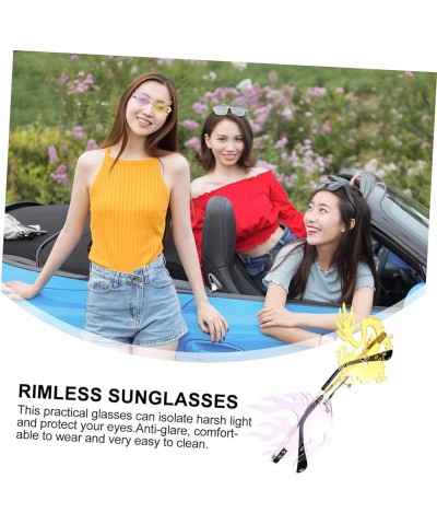 2 Pcs Sunglasses Costume Glasses Vintage Accessories Plastic Shot Glasses Adulting Gifts Weird Purple，yellowx2pcs $10.41 Rimless