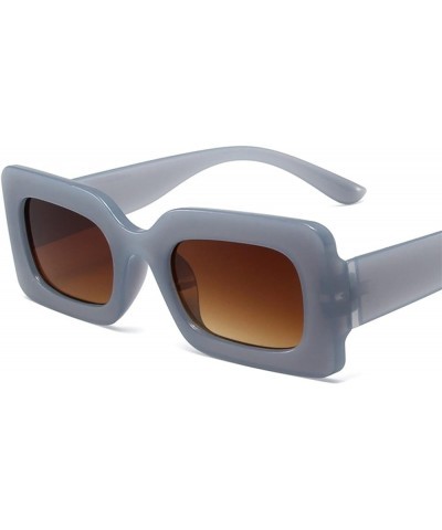 Retro Square Small Frame Hip-hop Sunglasses for Men and Women (Color : B, Size : 1) 1 Large $15.58 Designer