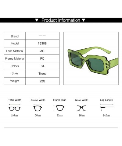 Retro Square Small Frame Hip-hop Sunglasses for Men and Women (Color : B, Size : 1) 1 Large $15.58 Designer