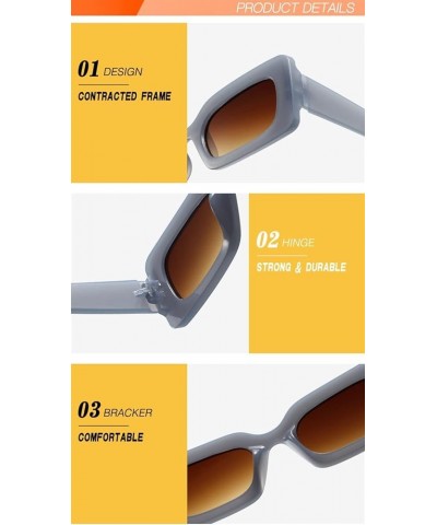 Retro Square Small Frame Hip-hop Sunglasses for Men and Women (Color : B, Size : 1) 1 Large $15.58 Designer