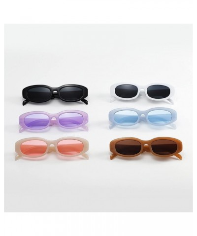 Oval Cat Eye Small Frame Hip Hop Fashion Sunglasses (Color : B, Size : 1) 1 F $16.20 Designer