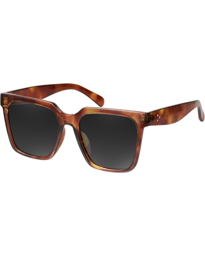 Oversized Square Sunglasses for Women Simple Trendy Style MS51917 Tortoise $14.34 Oversized