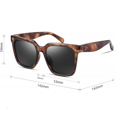 Oversized Square Sunglasses for Women Simple Trendy Style MS51917 Tortoise $14.34 Oversized