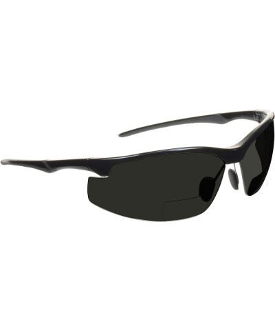 Bifocal Safety Sunglass Reader Protective Z87 Sport Cycling Motorcycle Gloss Black W/ Smoke $11.95 Rectangular