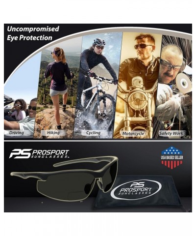 Bifocal Safety Sunglass Reader Protective Z87 Sport Cycling Motorcycle Gloss Black W/ Smoke $11.95 Rectangular