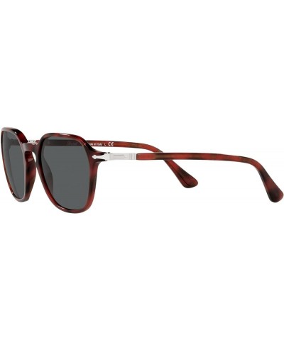 PO3256S Square Sunglasses Red/Dark Grey $68.18 Square