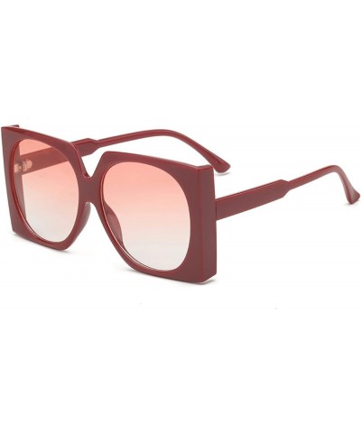 Square Large Frame Fashion Men's and Women's Outdoor Beach Decoration Sunglasses (Color : B, Size : 1) 1 B $20.45 Designer