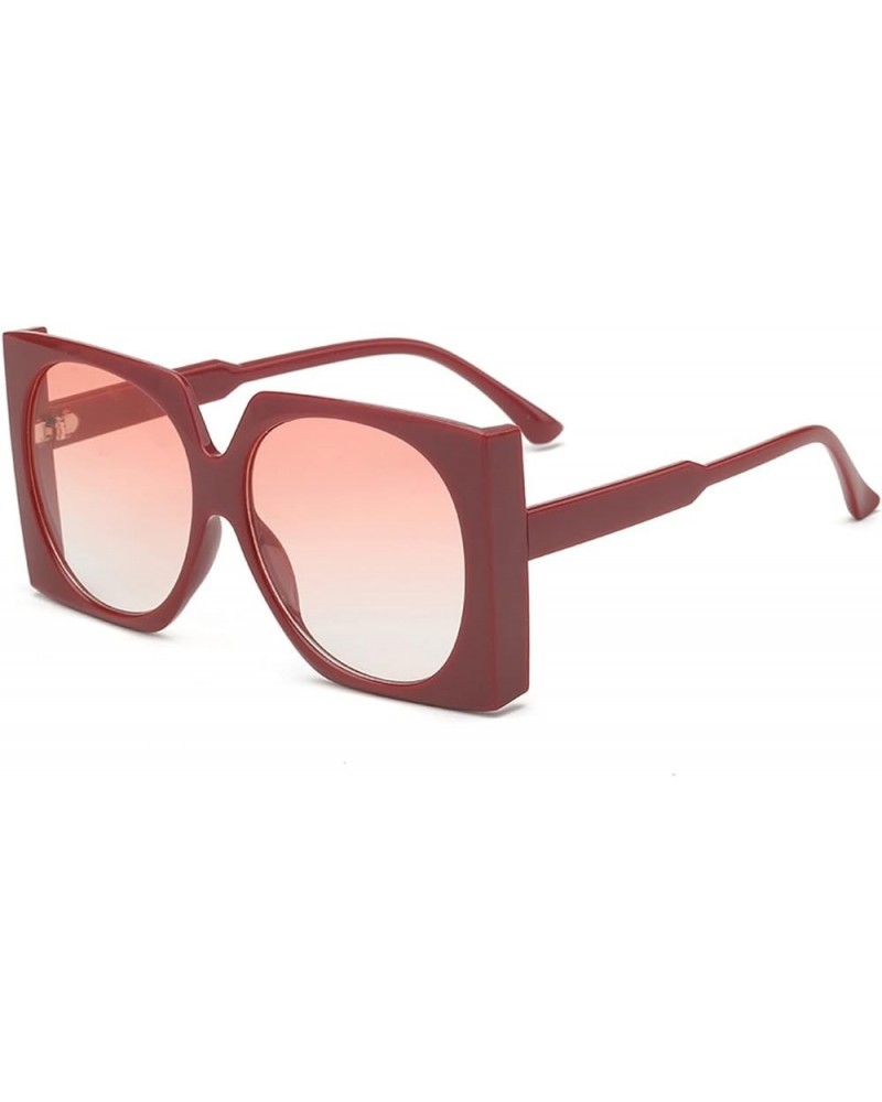 Square Large Frame Fashion Men's and Women's Outdoor Beach Decoration Sunglasses (Color : B, Size : 1) 1 B $20.45 Designer