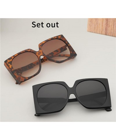 Square Large Frame Fashion Men's and Women's Outdoor Beach Decoration Sunglasses (Color : B, Size : 1) 1 B $20.45 Designer