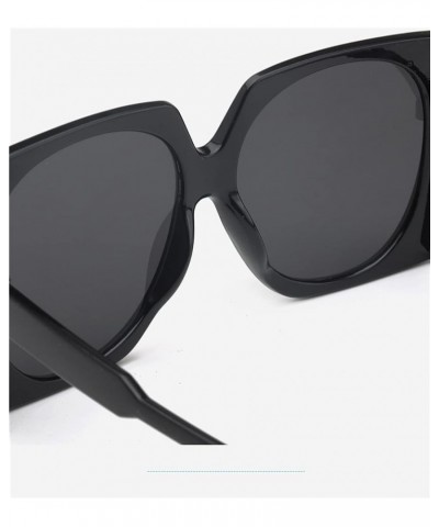 Square Large Frame Fashion Men's and Women's Outdoor Beach Decoration Sunglasses (Color : B, Size : 1) 1 B $20.45 Designer