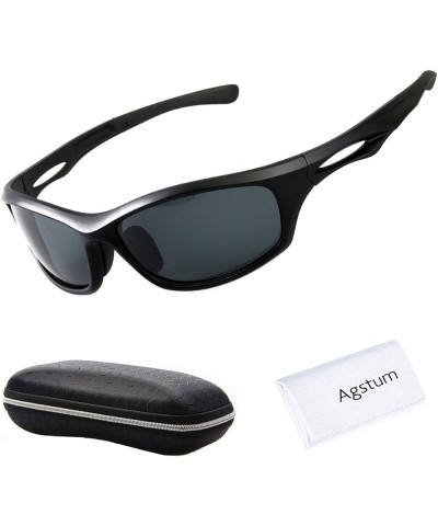 Polarized Sports Goggles Sunglasses Cycling Fishing TR90 Unbreakable Frame Black Grey $11.04 Sport