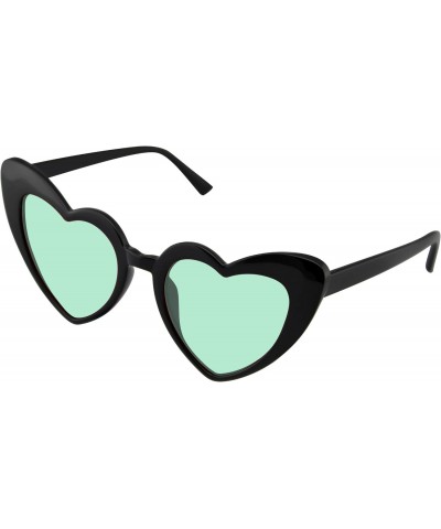 Heart Shape Cat Eye Sunglasses Heart Retro Vintage Women Fashion Shades Eyewear (Black Green) $10.57 Cat Eye