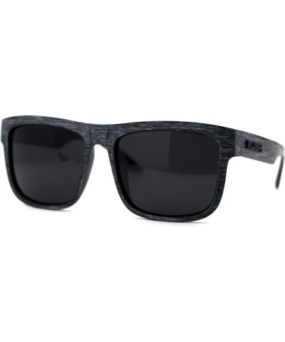 Kush Brushed Plastic Wood Grain Iconic Horn Rim Sunglasses Grey Wood $10.23 Wayfarer