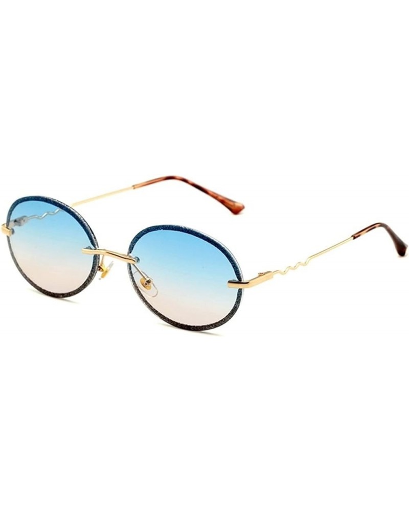 Women's Round Sun-Shading Sunglasses Outdoor Vacation Beach Sunglasses (Color : B, Size : Medium) Medium D $17.68 Designer