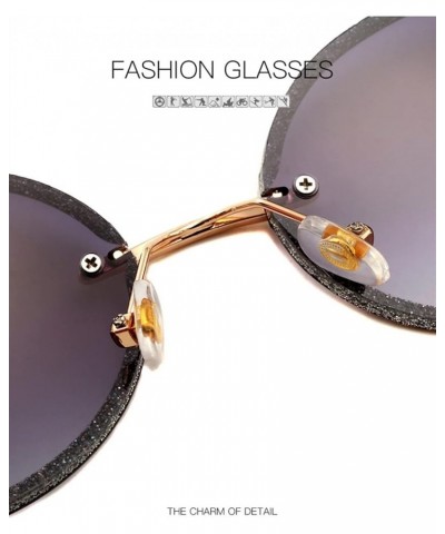 Women's Round Sun-Shading Sunglasses Outdoor Vacation Beach Sunglasses (Color : B, Size : Medium) Medium D $17.68 Designer