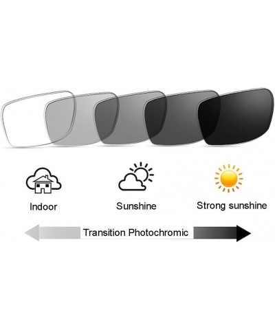 Half Transparent Frame Transition Photochromic Sun Reading Glasses UV400 Sunglasses Black $14.99 Rectangular