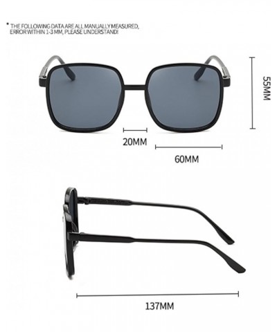 Large Frame Square Uv400 Men And Women Vintage Outdoor vacation Sunglasses E $15.62 Designer