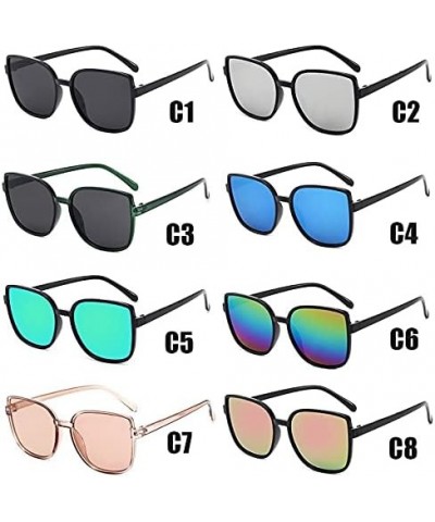 Vintage Oversized Square Sunglasses Women Cat Eye Retro Black Frame Men Sun Glasses For Women Female Bj5225-c5 $15.05 Rectang...