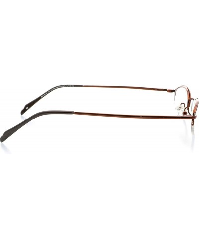 Optical Eyewear - Oval Shape, Metal Half Rim Frame - for Women or Men Prescription Eyeglasses RX Cocoa $34.48 Rimless