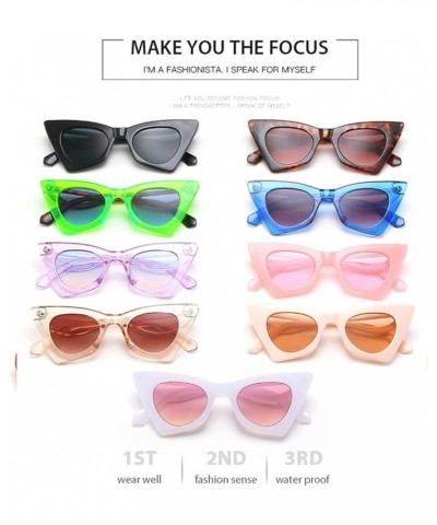 Cat Eye Men and Women Outdoor Sunglasses, Holiday Sunshade Glasses (Color : H, Size : Medium) Medium H $16.60 Designer