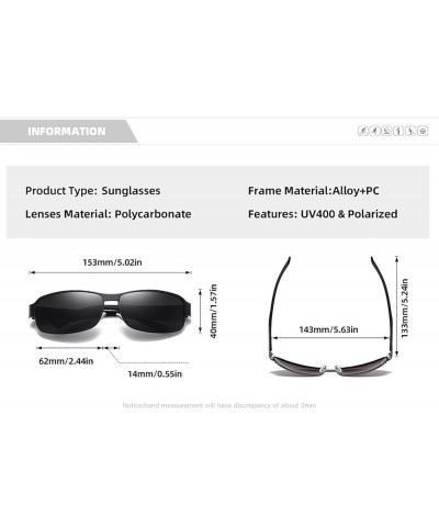 Men's Polarized Sunglasses HD Classic Eyewear Driving Sunglasses 100% UV Protection A $13.64 Round