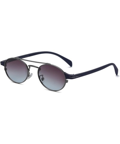 Small Frame Metal Men and Women Polarized Round Frame Sunglasses Sunglasses Womens (Color : Navy, Size : Medium) Medium C $20...