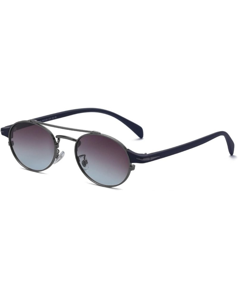 Small Frame Metal Men and Women Polarized Round Frame Sunglasses Sunglasses Womens (Color : Navy, Size : Medium) Medium C $20...