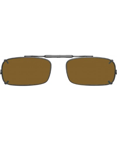 Visionaries Polarized Clip on Sunglasses - True Rec - Gun Frame - 50 X 28 Eye $31.83 Designer