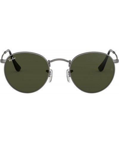 Rb3447 Round Metal Sunglasses Matte Gunmetal/G-15 Green $44.70 Round