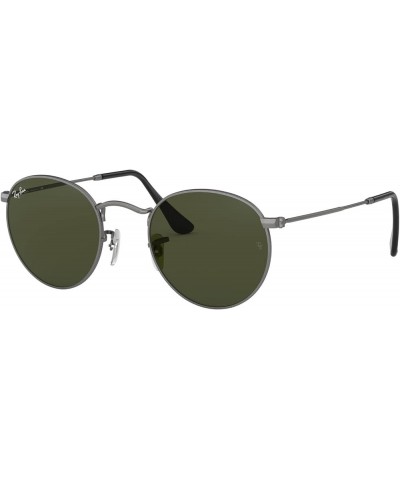 Rb3447 Round Metal Sunglasses Matte Gunmetal/G-15 Green $44.70 Round