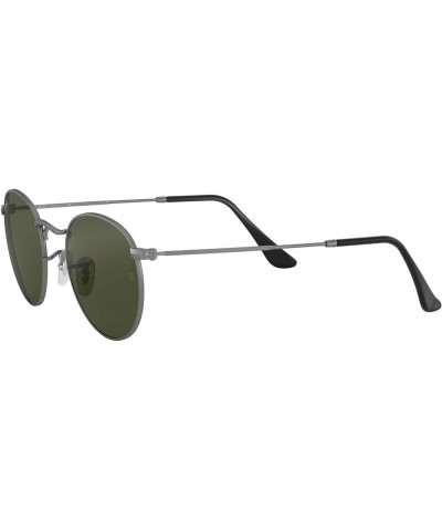 Rb3447 Round Metal Sunglasses Matte Gunmetal/G-15 Green $44.70 Round