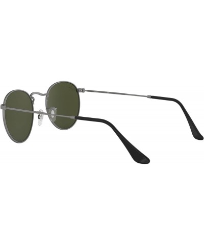 Rb3447 Round Metal Sunglasses Matte Gunmetal/G-15 Green $44.70 Round